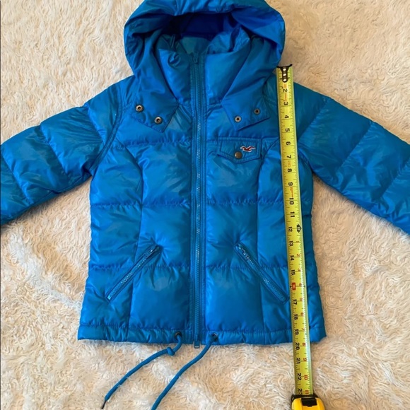 Hollister blue puffer coat jacket outerwear winter - Picture 7 of 8